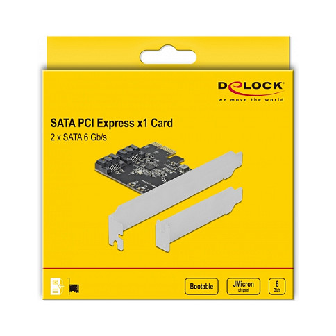 Kontroler DELOCK 90431, 2-port SATA PCI Express x1, Low Profile-4