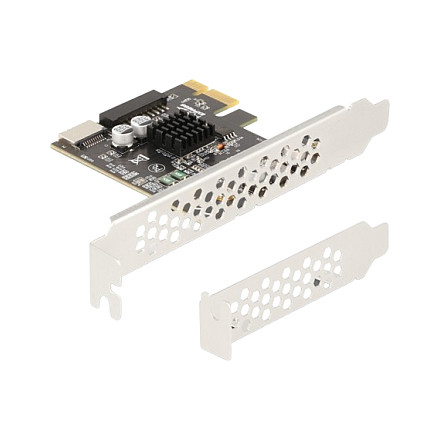 DELOCK PCI Express x1 kartica za proširenje USB 3.2 Gen 1 (Type-E + 19-pin), Low Profile