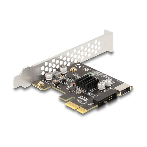 DELOCK PCI Express x1 kartica za proširenje USB 3.2 Gen 1 (Type-E + 19-pin), Low Profile-1