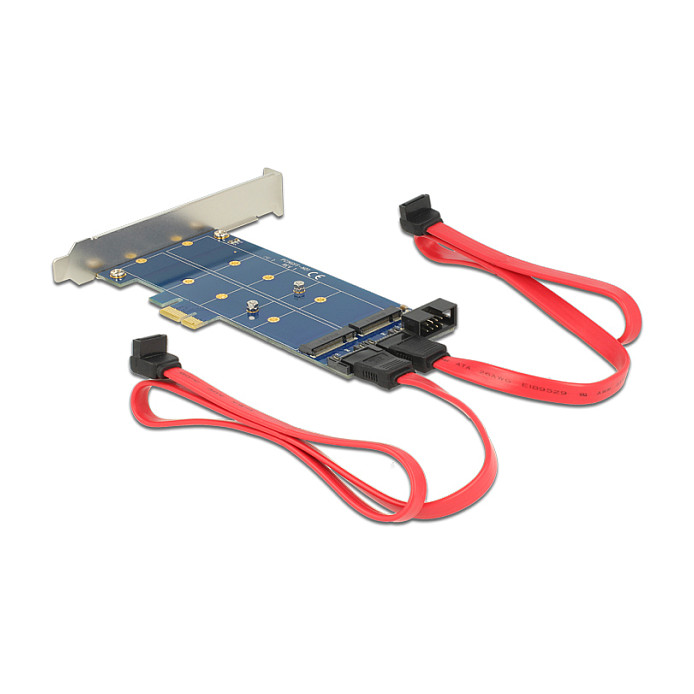 Adapter DELOCK PCI Express x1 na 2 x M.2 NGFF (SATA), 89374-2