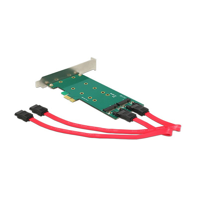 Kontroler DELOCK PCIe x1 na 2x M.2 SATA SSD (Low Profile) - 89473-0