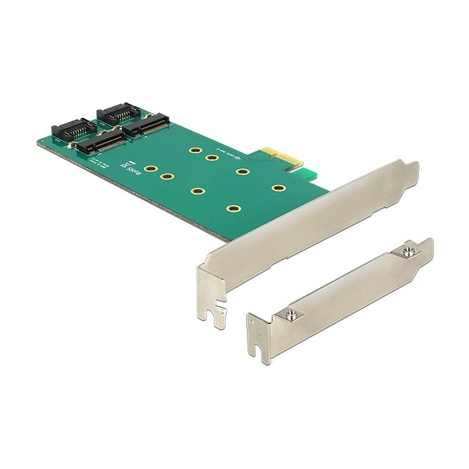 Kontroler DELOCK PCIe x1 na 2x M.2 SATA SSD (Low Profile) - 89473-2