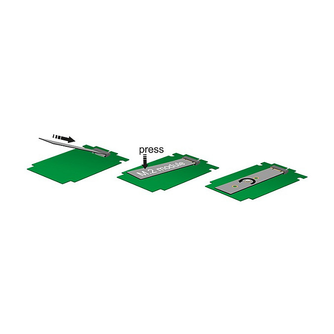 Kontroler DELOCK PCIe x1 na 2x M.2 SATA SSD (Low Profile) - 89473-5