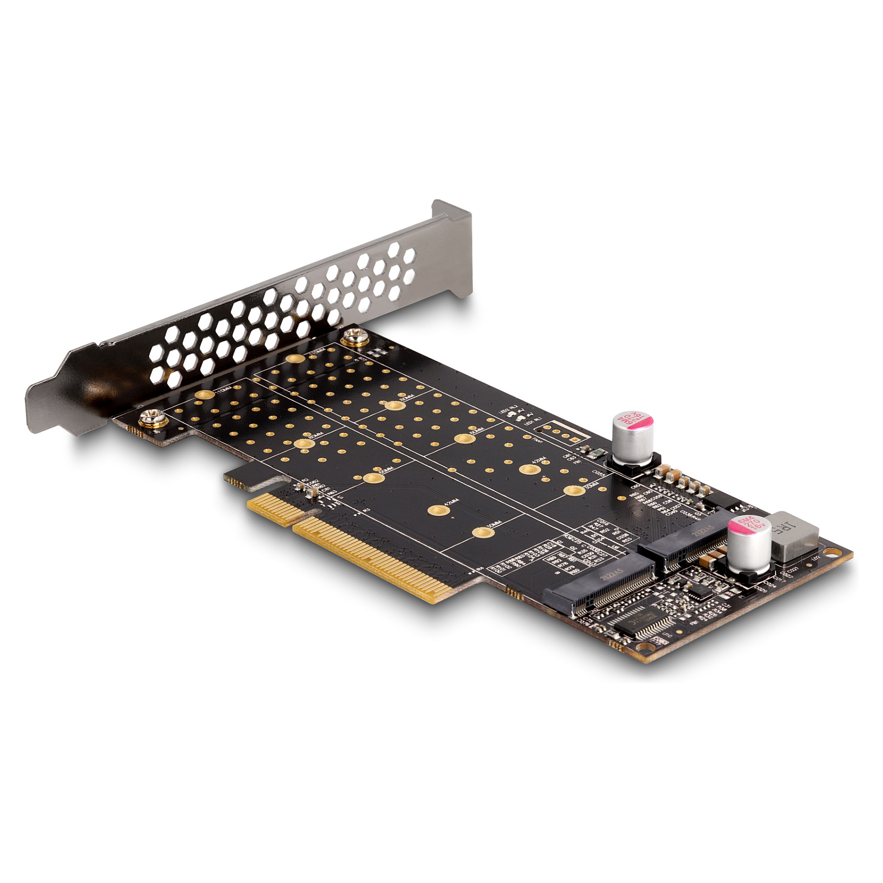 DELOCK PCIe x8 kartica za 2x M.2 NVMe SSD (Bifurcation, Low Profile)-1