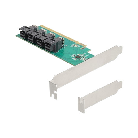 DELOCK PCI Express x16 adapter na 4x SFF-8643 NVMe, Bifurcation, Low Profile-0