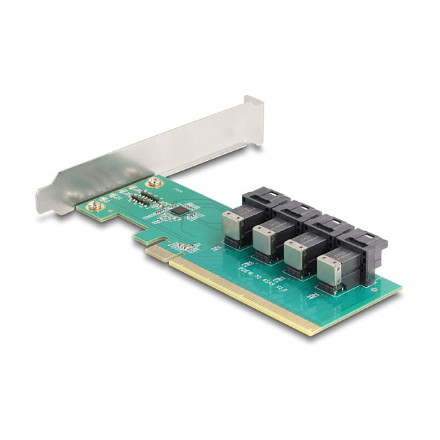 DELOCK PCI Express x16 adapter na 4x SFF-8643 NVMe, Bifurcation, Low Profile-1