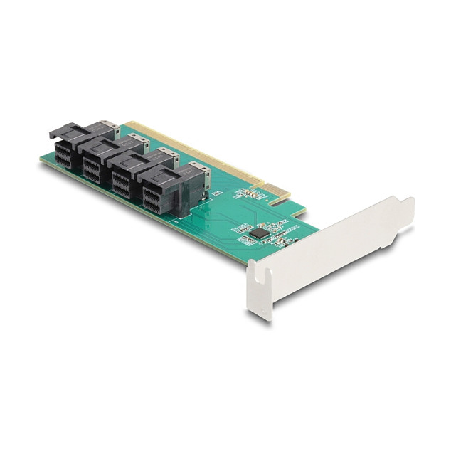 DELOCK PCI Express x16 adapter na 4x SFF-8643 NVMe, Bifurcation, Low Profile-2