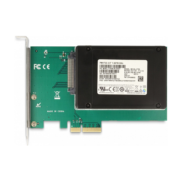 Adapter DELOCK PCIe x4 na U.2 NVMe SFF-8639 (90081)-3