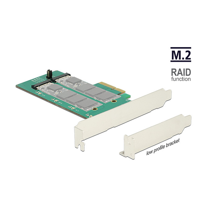 DELOCK PCI Express x4 RAID kontroler za 2x M.2 SATA SSD (Low Profile)-0