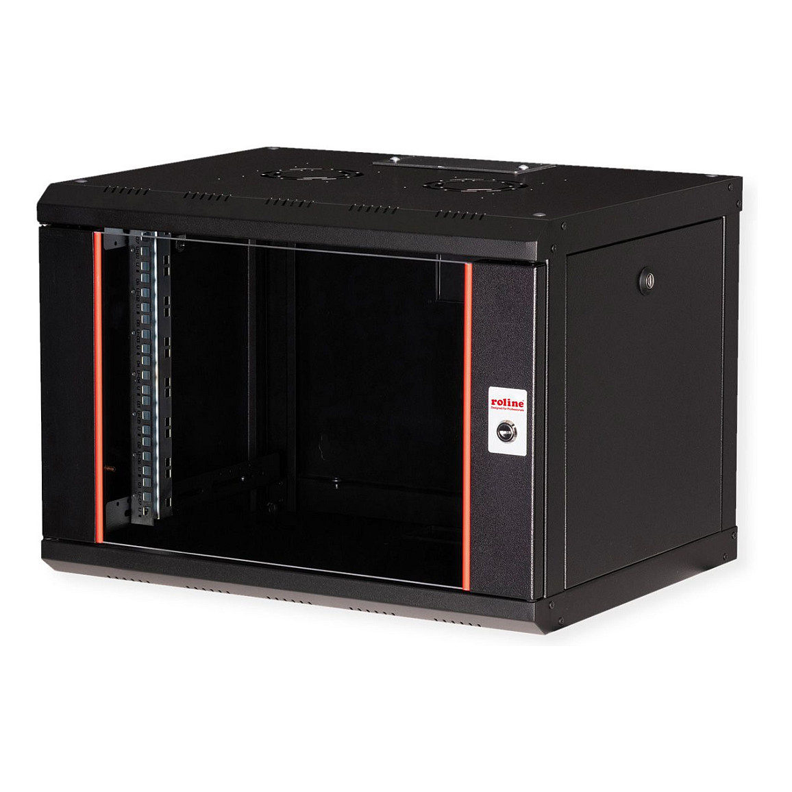 Zidni mrežni ormar ROLINE Pro 19" 7U (600x450 mm), crna boja-0