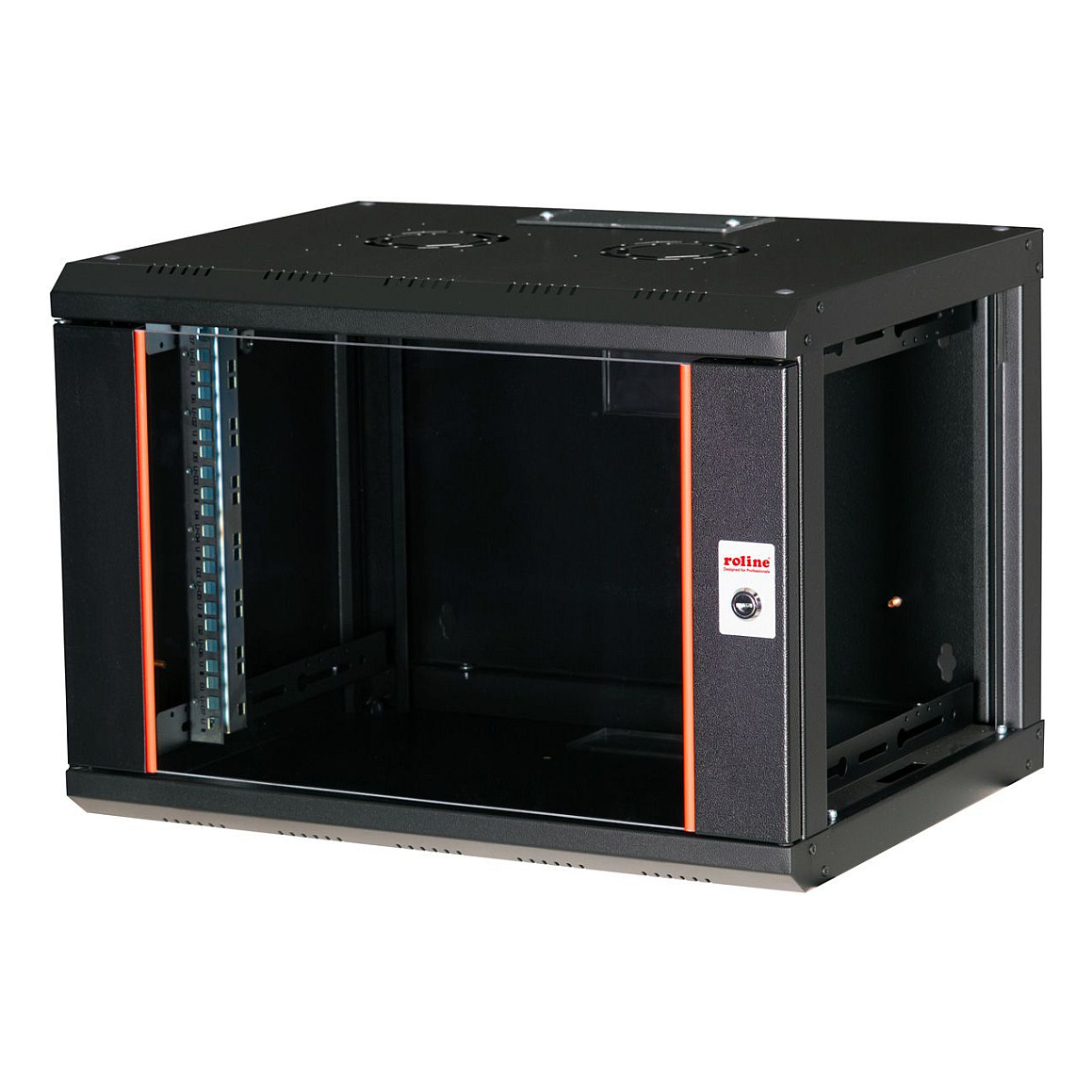 Zidni mrežni ormar ROLINE Pro 19" 7U (600x450 mm), crna boja-1