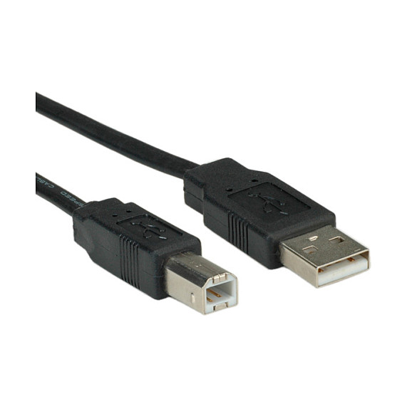 Kabel ROLINE USB 2.0 A na B, plosnati, 0.8m-0