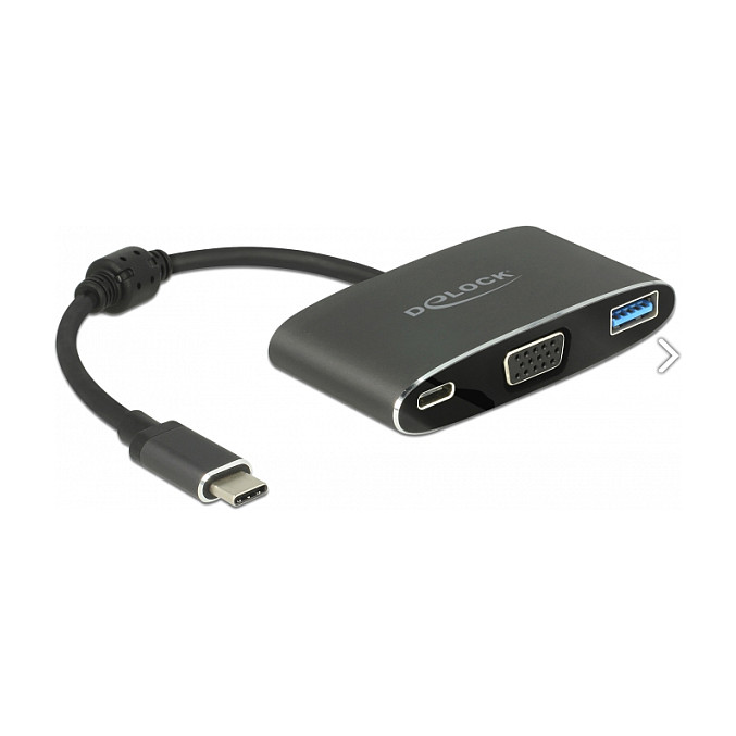 Delock USB-C na VGA + USB-A + USB-C PD Multiport Adapter-0