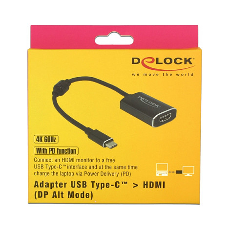 Delock USB-C na HDMI adapter, 4K 60Hz, USB-C PD-2