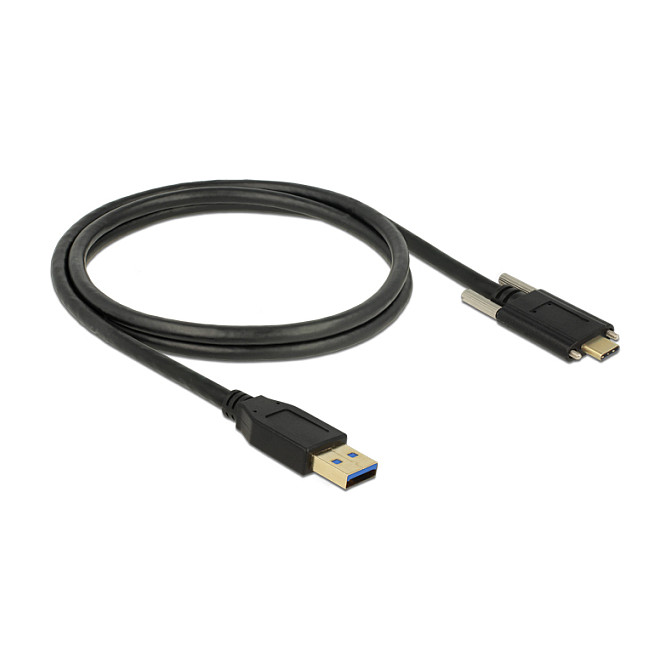 Kabel DELOCK USB-A na USB-C 3.1 Gen 2 s vijcima, 1m