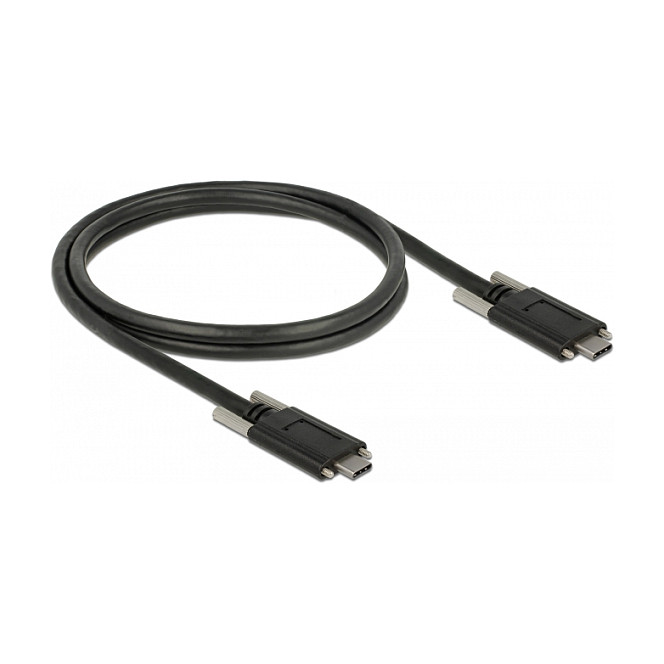 Kabel DELOCK USB-C na USB-C 3.1 Gen 2 (10 Gbps) s vijcima, 1 m-0