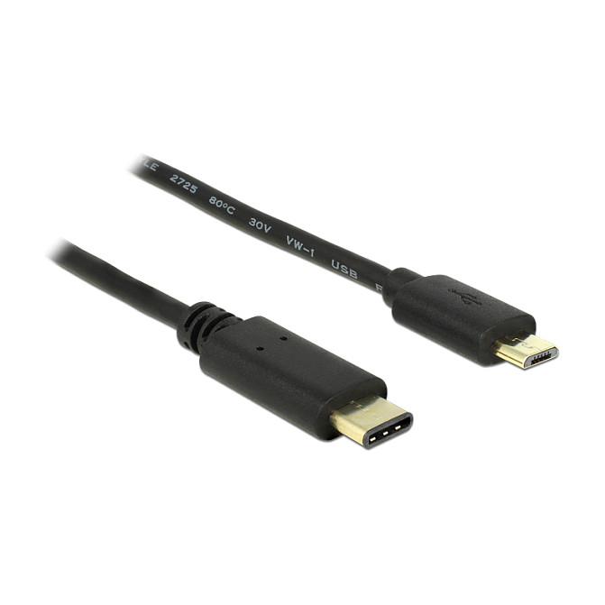 Kabel DELOCK USB-C na Micro-B 2.0 (2m) crna boja-0