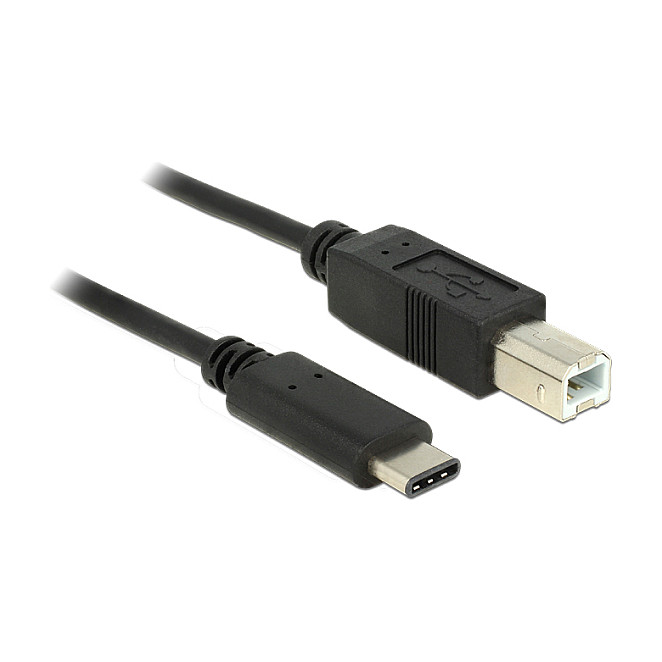 Kabel DELOCK USB-C na USB-B 2.0 (1m) crna boja-0