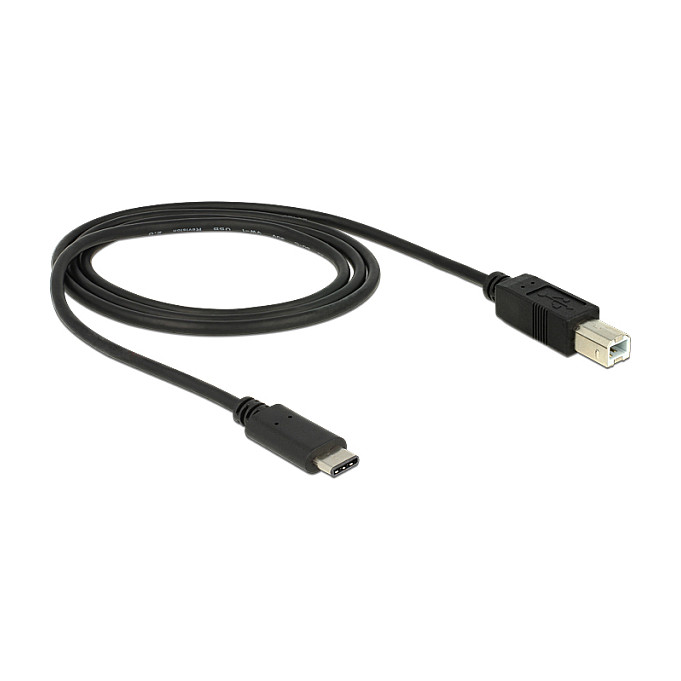 Kabel DELOCK USB-C na USB-B 2.0 (1m) crna boja-1