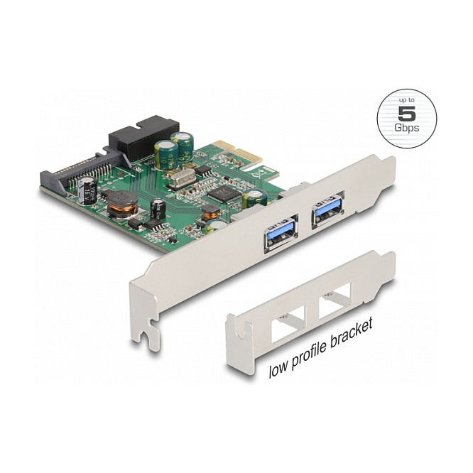 PCI Express kartica DELOCK 4x USB 3.0 (2 vanjska + 2 unutarnja)-1