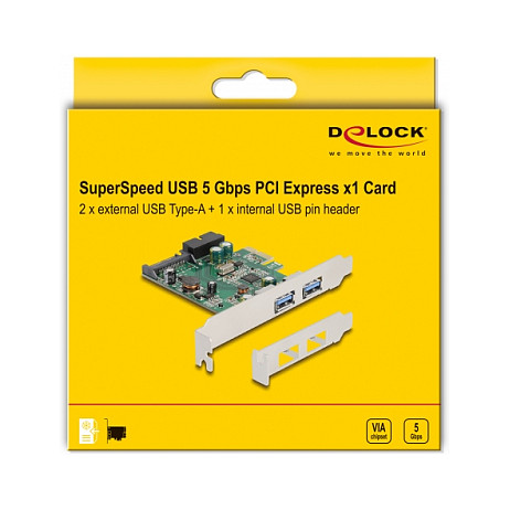 PCI Express kartica DELOCK 4x USB 3.0 (2 vanjska + 2 unutarnja)-4