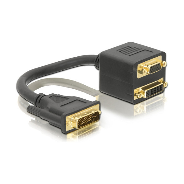 Adapter DELOCK DVI-I na DVI-I i VGA Y-splitter (65052)-0