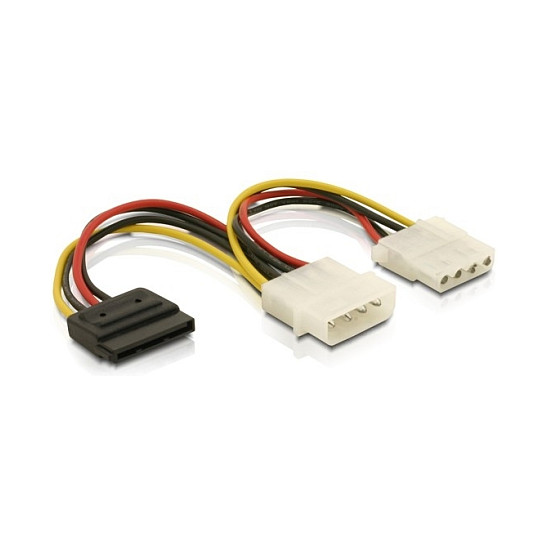 Delock Adapter za napajanje, 4-pinski Molex na SATA
