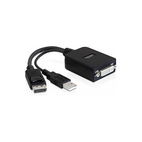 Adapter DELOCK DisplayPort 1.1 na DVI 24+5 (4K 30Hz)