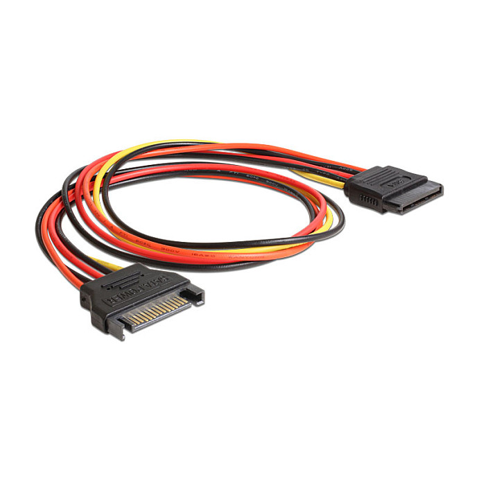 Kabel DELOCK SATA produžni za napajanje 15-pinski (M/Ž), 30 cm-0