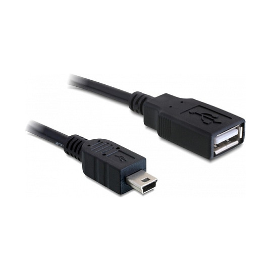 Adapter kabel DELOCK USB 2.0 OTG USB-A (ženski) na mini USB (muški), 0.5m