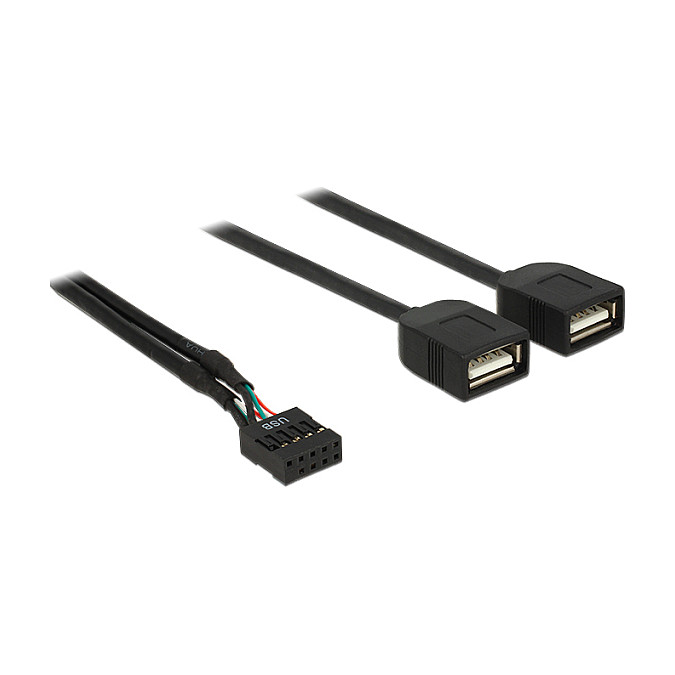 Delock USB 2.0 Adapter, Tip A Ženski na Tip A Ženski, za ugradnju