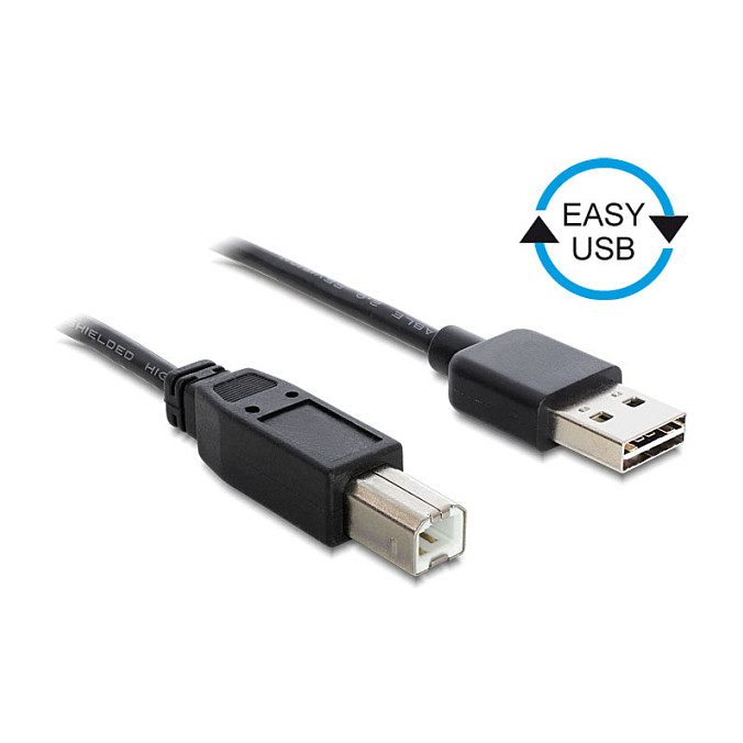 Kabel DELOCK USB 2.0 A na B 2m crna boja-0