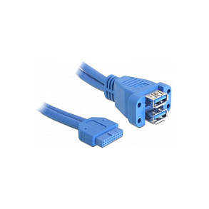 Adapter za kućište DELOCK, interni USB 3.0 header na 2x USB 3.0-A