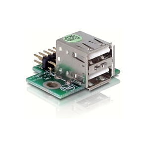 Adapter DELOCK interni USB 2.0 pin header na 2x USB-A ženski (gornji izlaz)-0