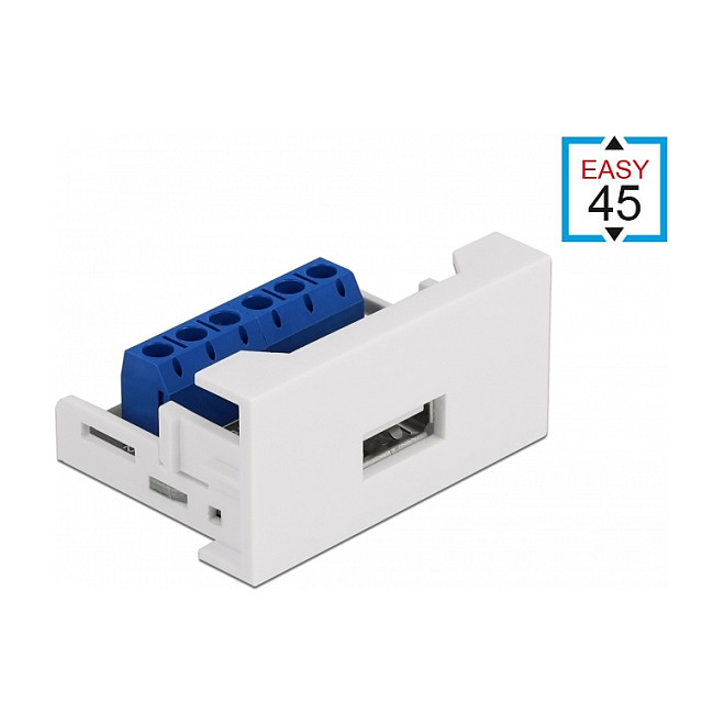 Delock Easy 45 modul USB 2.0 Type-A (ž) na terminalni blok-0