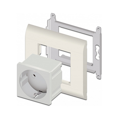 Modularna utičnica DELOCK Easy 45 Schuko (45 x 45 mm) bijela boja-1