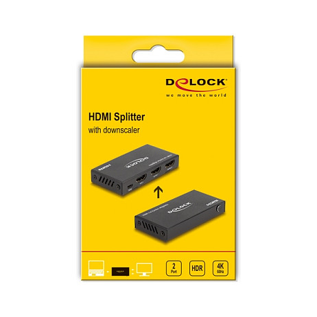 HDMI razdjelnik DELOCK 1x2, 4K 60Hz s Downscalerom-3