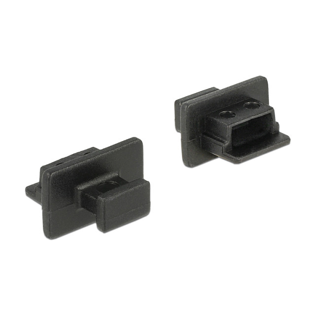 Zaštitni poklopci DELOCK za USB 2.0 Mini-B priključak (10 komada) crna boja-0