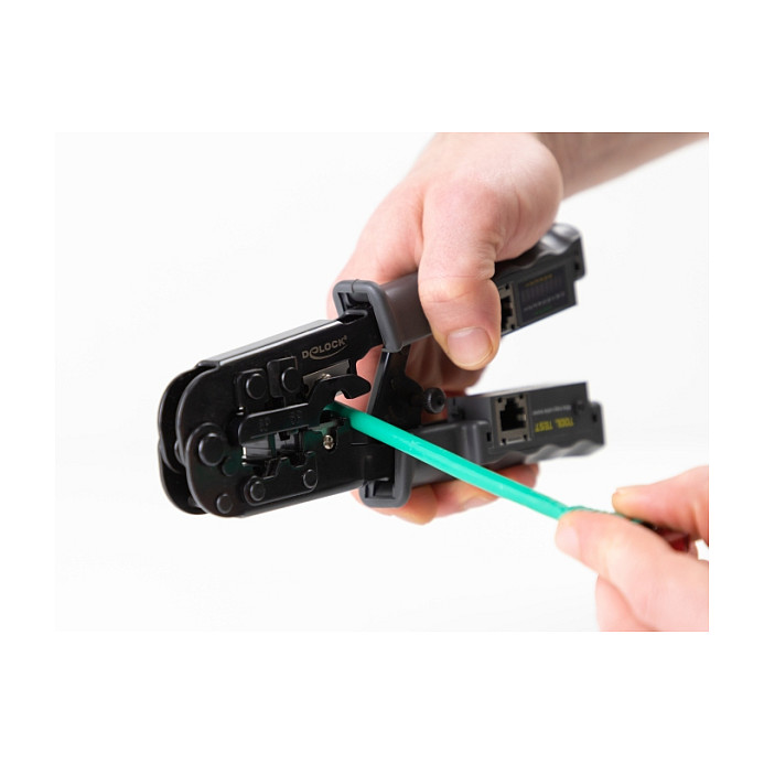 Alat za krimpanje DELOCK s mrežnim testerom za RJ45/RJ12/RJ11/RJ10-5