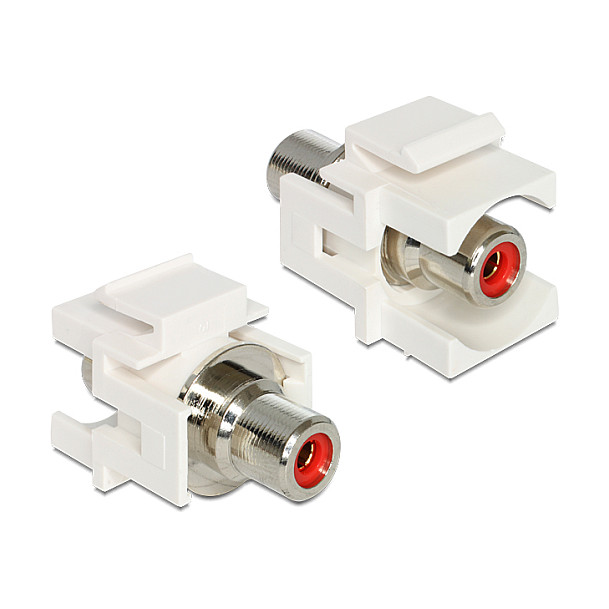 Delock Keystone Modul 2x RCA ženski (crveno/bijelo)