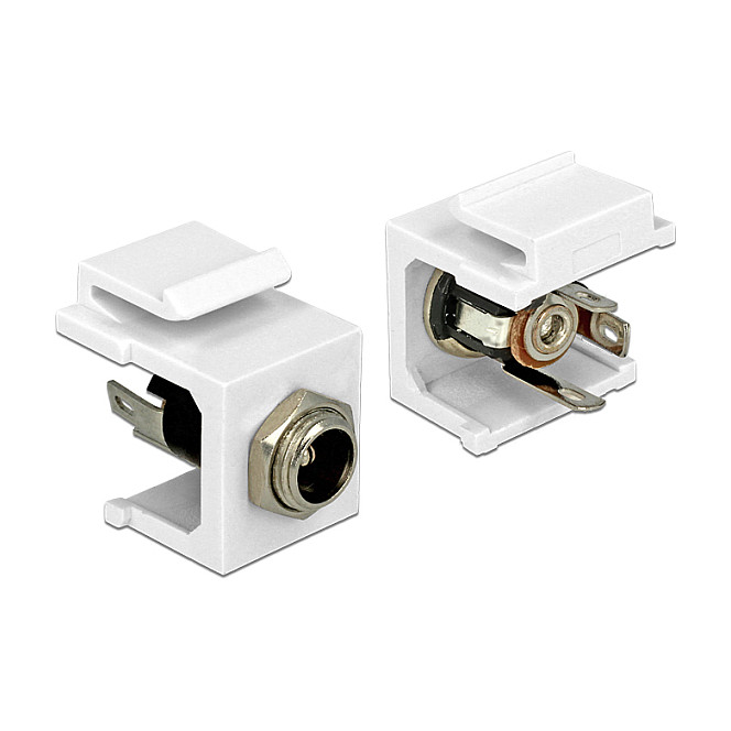 Delock Keystone Modul DC 5.5 x 2.1 mm ženski konektor, bijeli