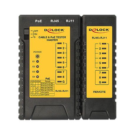 Tester mrežnih kabela DELOCK 86107 (RJ45 / RJ12 / PoE)-1