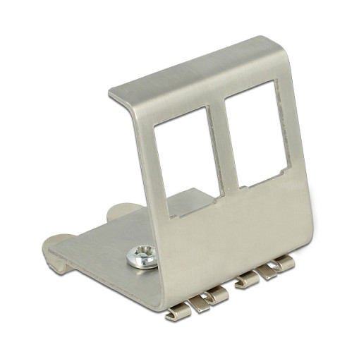 DELOCK Keystone metalni nosač za DIN šinu, 2 porta-0