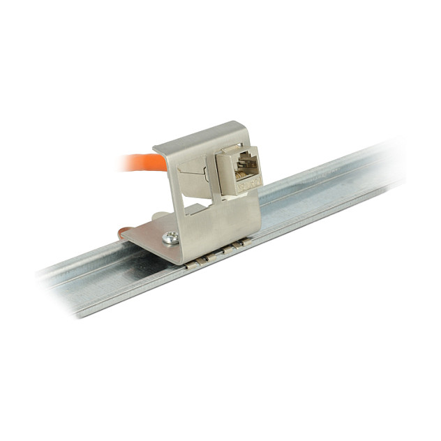 DELOCK Keystone metalni nosač za DIN šinu, 2 porta-1
