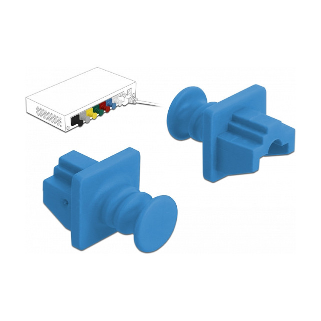 Zaštitni poklopac DELOCK 86509 za RJ45 priključak (10 komada, plava boja)-1