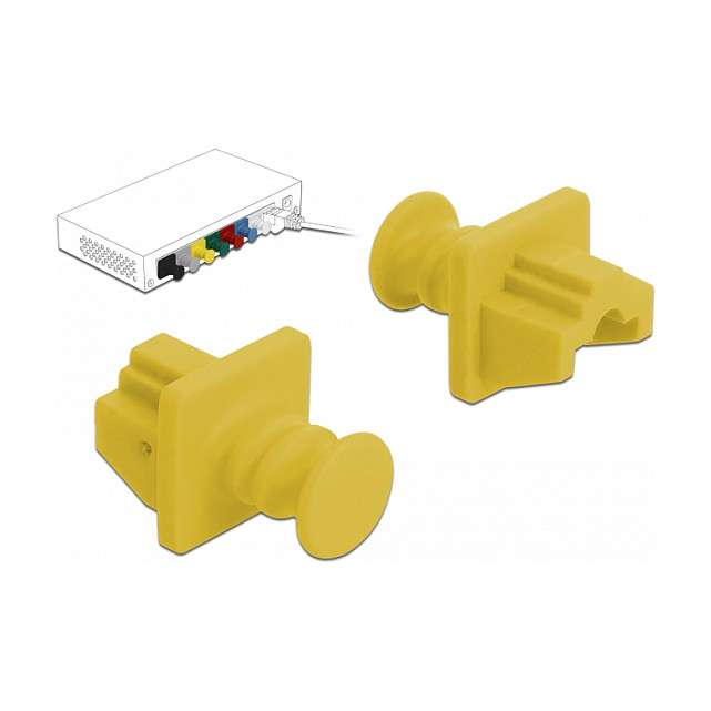 Zaštitni poklopci DELOCK za RJ45 priključak (10 komada, žuta boja)-1