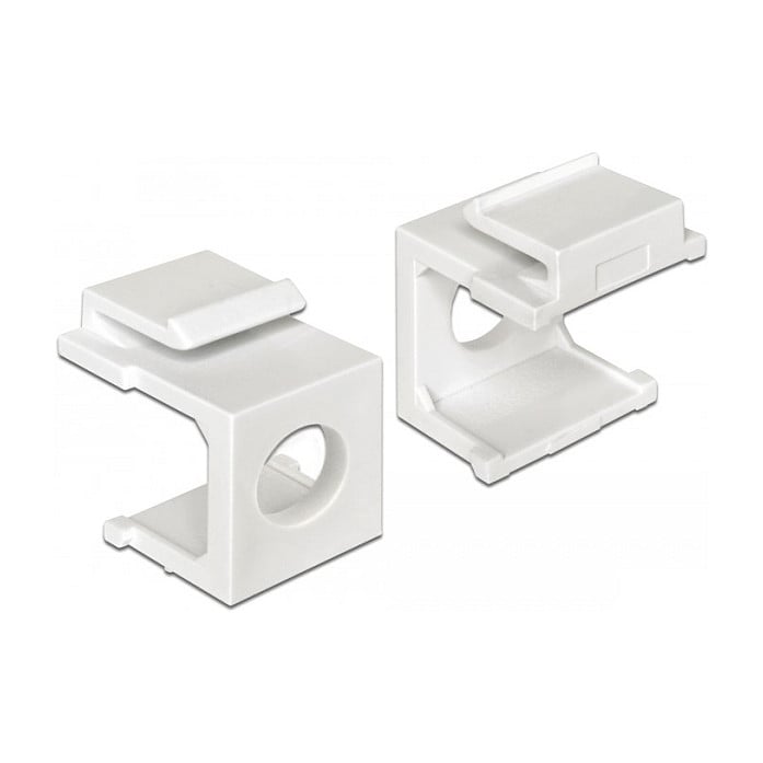 Delock Keystone poklopac s uvodnicom 8mm bijeli (4 kom)-0
