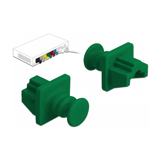 Zaštitni poklopci DELOCK za RJ45 utičnicu (10 komada) zelena boja-1