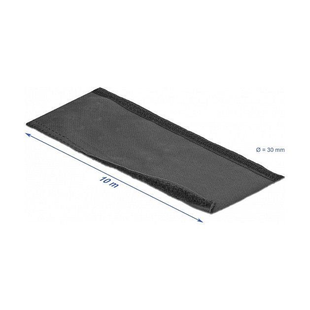 Organizator kabela DELOCK pleteni bužir s čičkom (10 m x 30 mm) crna boja-3