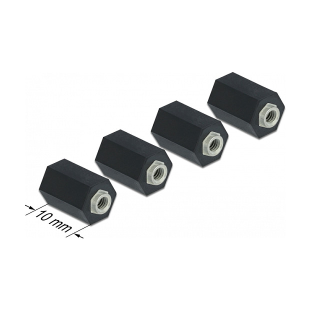 Odstojnici DELOCK M2.5 šesterokutni 10 mm (4 komada) crna boja-1